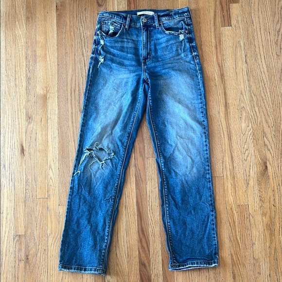 Women’s Blue Distressed Jeans - Picture 1 of 4